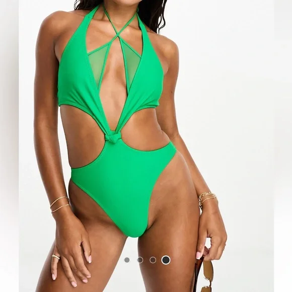 Cut out mesh swimsuit - Picture 1 of 4